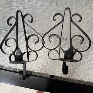 Elegant Black Metal Wall Sconces